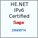 HE.NET IPv6 Certified Sage cmeerw