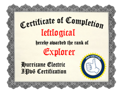 IPv6 Certification Badge for leftlogical