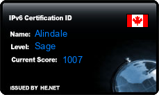 IPv6 Certification Badge for Alindale