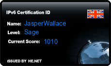IPv6 Certification Badge for JasperWallace