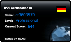 IPv6 Certification Badge for cr3603570