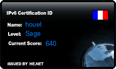 IPv6 Certification Badge for houel