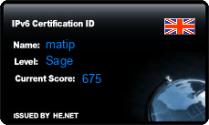 IPv6 Certification Badge for matip