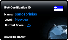 IPv6 Certification Badge for panosbrinias