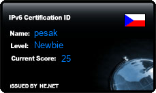 IPv6 Certification Badge for pesak