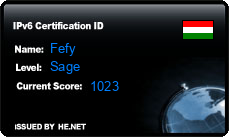 IPv6 Certification Badge for Fefy