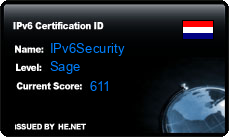 IPv6 Certification Badge for IPv6Security