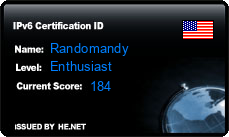IPv6 Certification Badge for Randomandy