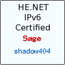 IPv6 Certification Badge for shadow404