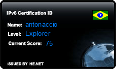 IPv6 Certification Badge for antonaccio