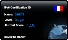 IPv6 Certification Badge for beufa