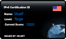 IPv6 Certification Badge for bluelf