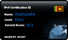 IPv6 Certification Badge for chamaradis