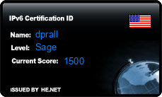 IPv6 Certification Badge for dprall