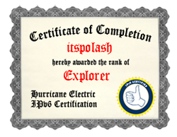 IPv6 Certification Badge for itspolash