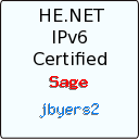 IPv6 Certification Badge for jbyers2