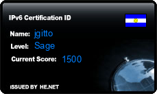 IPv6 Certification Badge for jgitto