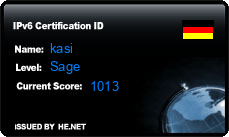 IPv6 Certification Badge for kasi