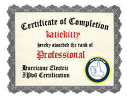 IPv6 Certification Badge for katiekitty