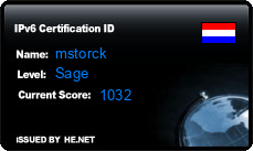 IPv6 Certification Badge for mstorck