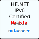 IPv6 Certification Badge for notacoder