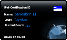 IPv6 Certification Badge for panosbrinias