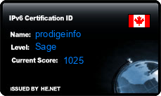 IPv6 Certification Badge for prodigeinfo