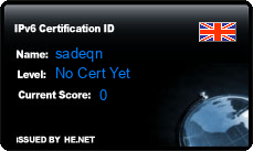 IPv6 Certification Badge for sadeqn