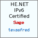 IPv6 Certification Badge for texasfred