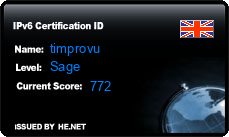 IPv6 Certification Badge for timprovu