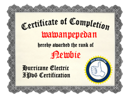 IPv6 Certification Badge for wawanpepedan