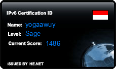 IPv6 Certification Badge for yogaawuy