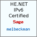 IPv6 Certification Badge for melbeckman