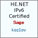 IPv6 Certification Badge for Kozlov