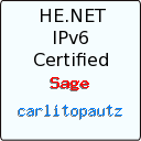 Selo de certificação IPv6 para Carlito Pautz