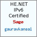 IPv6 Certification Badge for gauravkansal