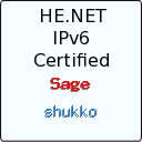 IPv6 Certification Badge for shukko