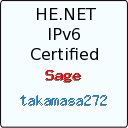 IPv6 Certification Badge for takamasa272