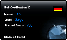 IPv6 Certification Badge for Janli