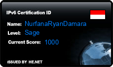 IPv6 Certification Badge for NurfanaRyanDamara