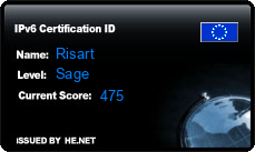 IPv6 Certification Badge for Risart