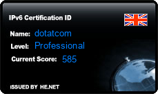IPv6 Certification Badge for dotatcom
