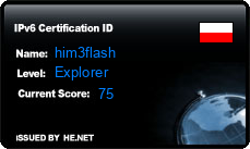 IPv6 Certification Badge for him3flash