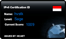 IPv6 Certification Badge for hvstk