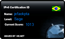 IPv6 Certification Badge for jefaokpta