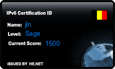 IPv6 Certification Badge for jln