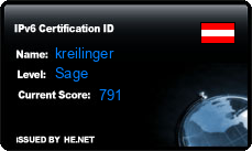 IPv6 Certification Badge for kreilinger