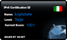 IPv6 Certification Badge for luigilabate