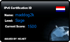 Hurricane Electric IPv6 Scoresheet