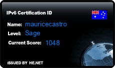 IPv6 Certification Badge for mauricecastro